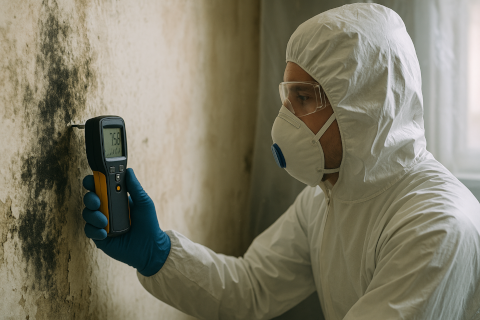 moisture inspection using a moisture metre